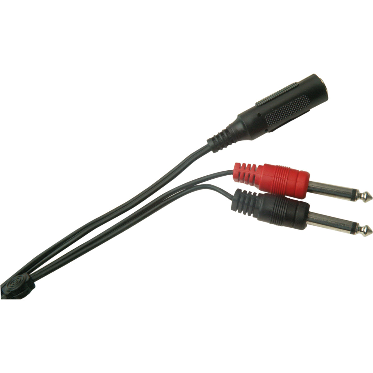 A120F -  2 Core Screened 6.35Mm Stereo Jack Socket To 2X 6.35Mm Mono Jack Plugs. 2M