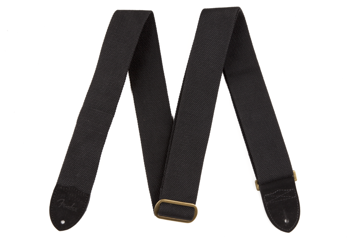 Cotton/Leather Straps-Black