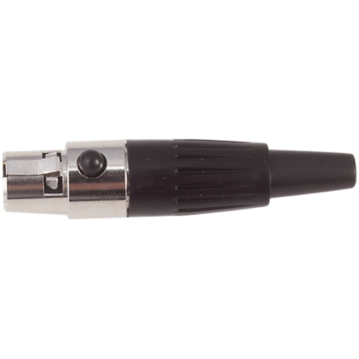 Nickel 3 Pin Mini XLR Line Socket With Gold Contacts and Solder Terminals