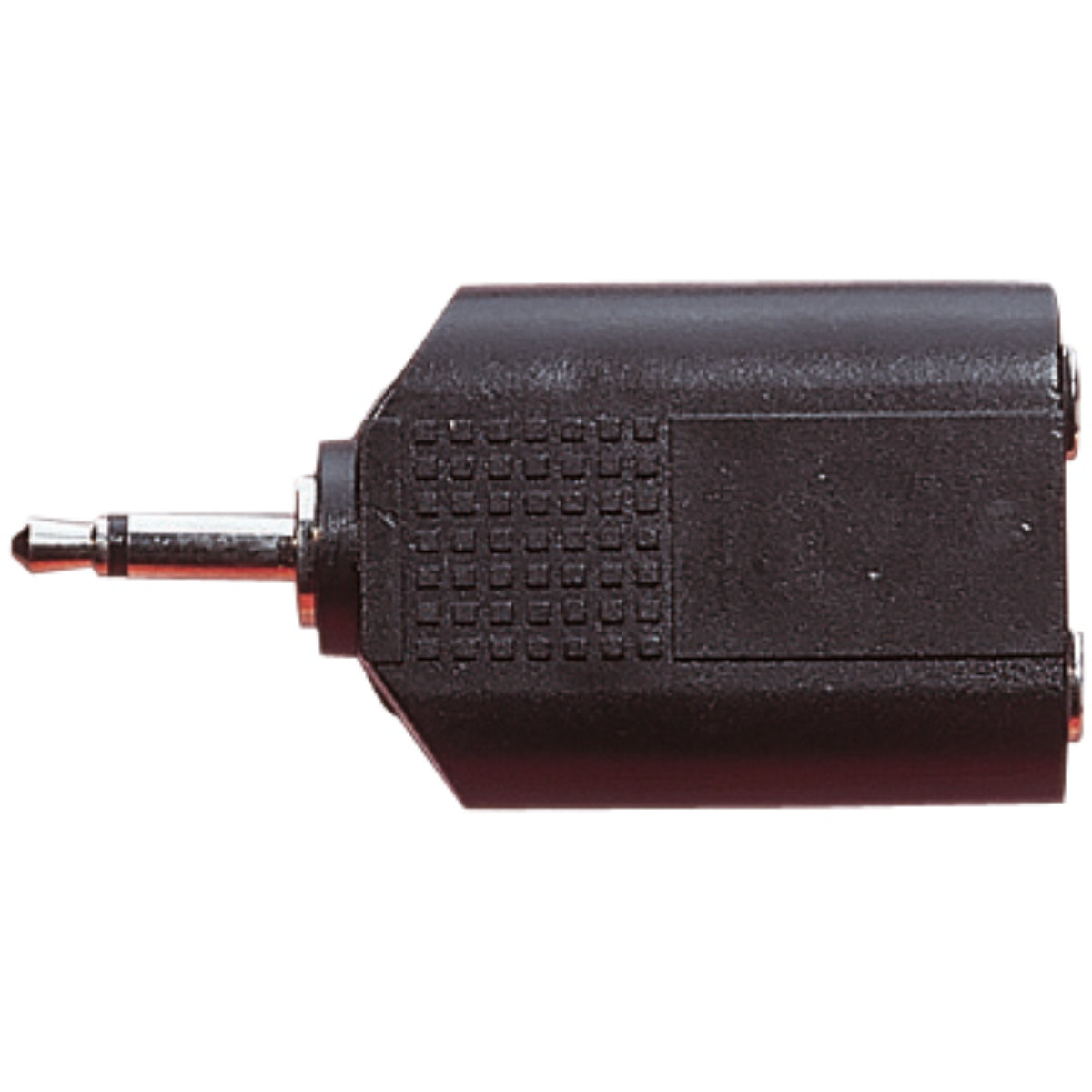 Black 3.5Mm Mono Plug To 2X 3.5Mm Mono Sockets