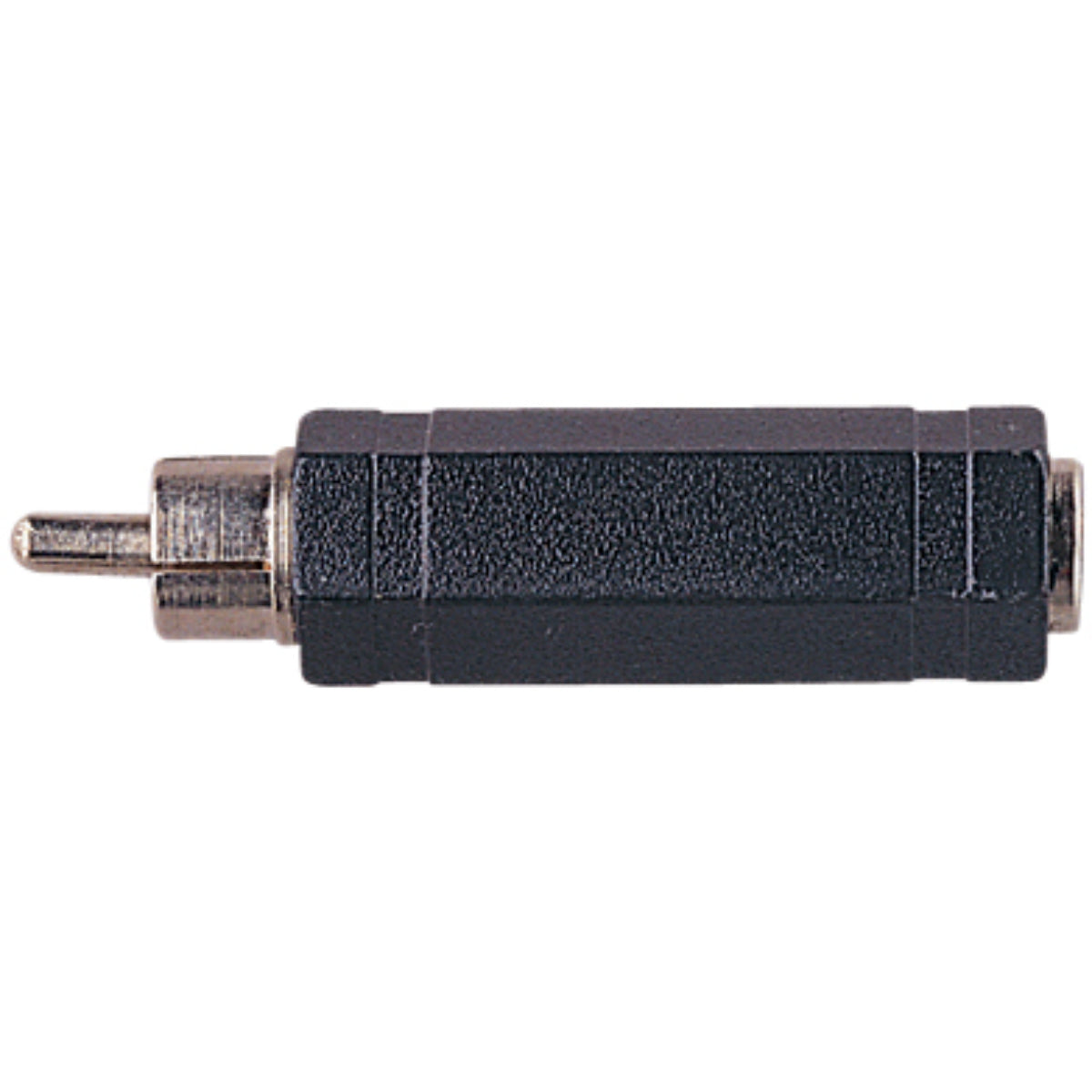 F383A Black Phono Plug To 6.35Mm Stereo Socket