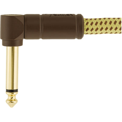 Deluxe 25' Angled Instrument Cable, Tweed