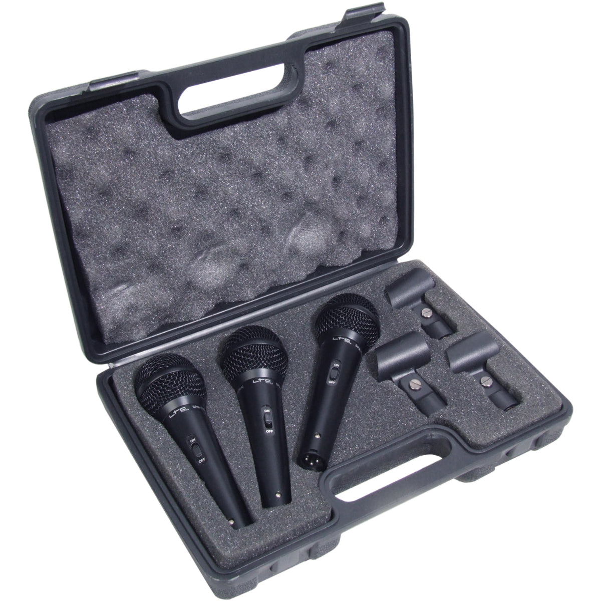 3-Microphone Kit With Mic Clamps and Case