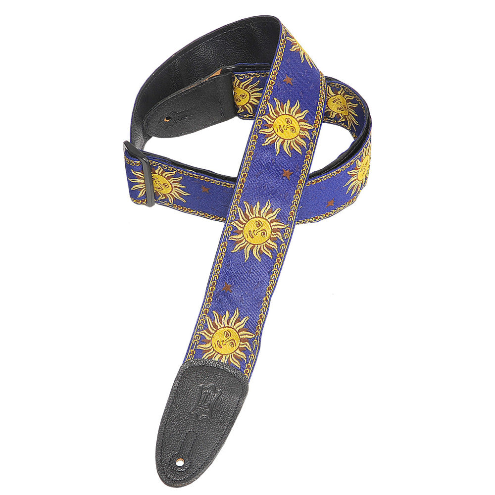 MPJG-SUN-BLU 2" Poly Sun Design Garment Leather Back, Blue
