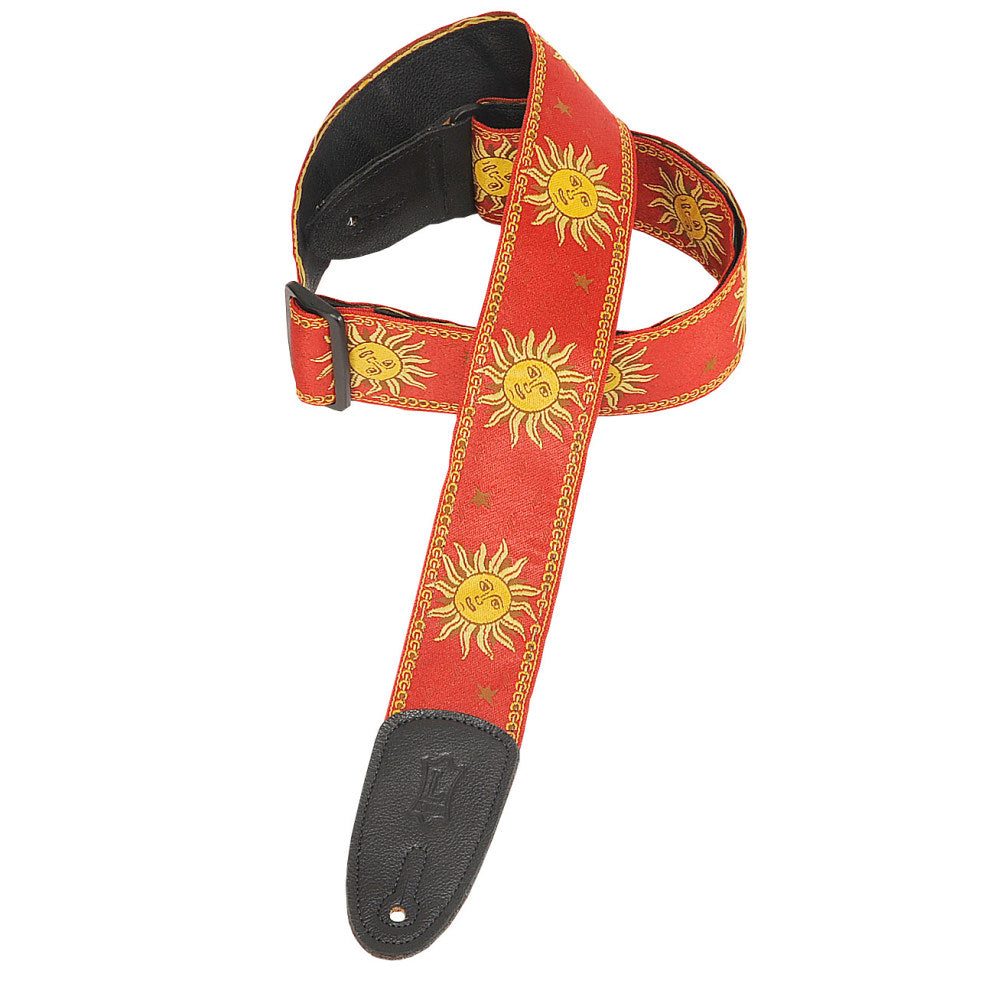 MPJG-SUN-RED Ployester/Vinyl Guitar Starp Jacquard sun-Red
