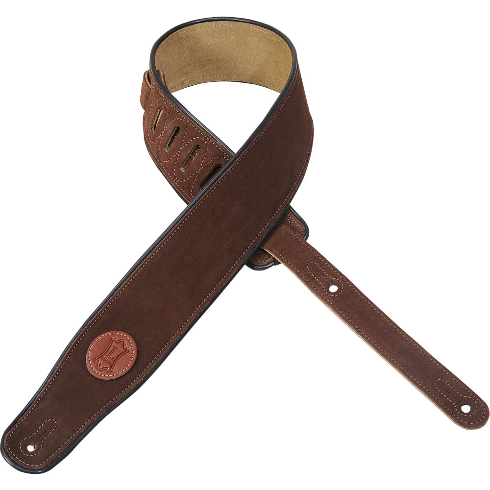 MSS3-BRN Suede Leather Guitar Strap, Brown