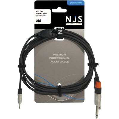 3.5mm Stereo Plug to 2x 6.35 Mono Plugs Cable, 3M