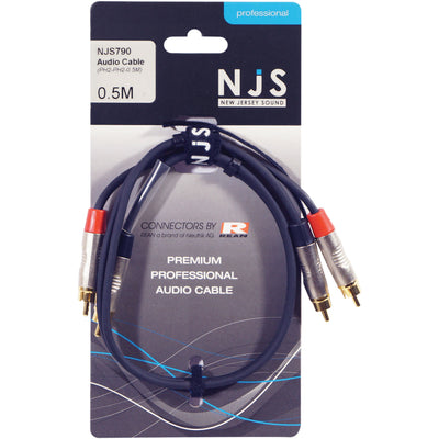 2x RCA Phono to 2x RCA Phono Cable, 0.5M