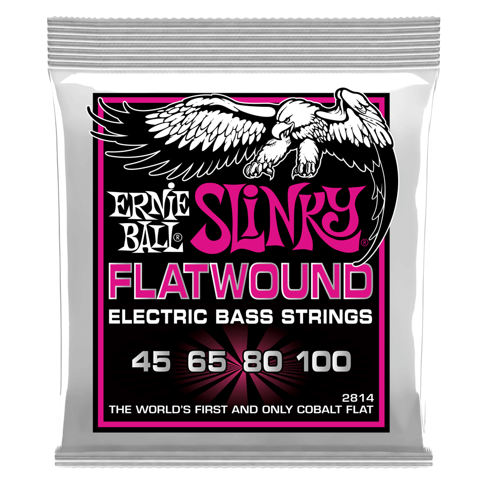 2814 Super Slinky Cobalt Flatwound Bass Strings, 45-100