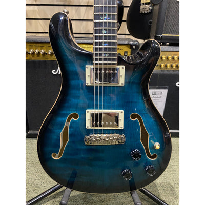 SE Hollowbody II Piezo, Peacock Blue Smokeburst, Ex-demo