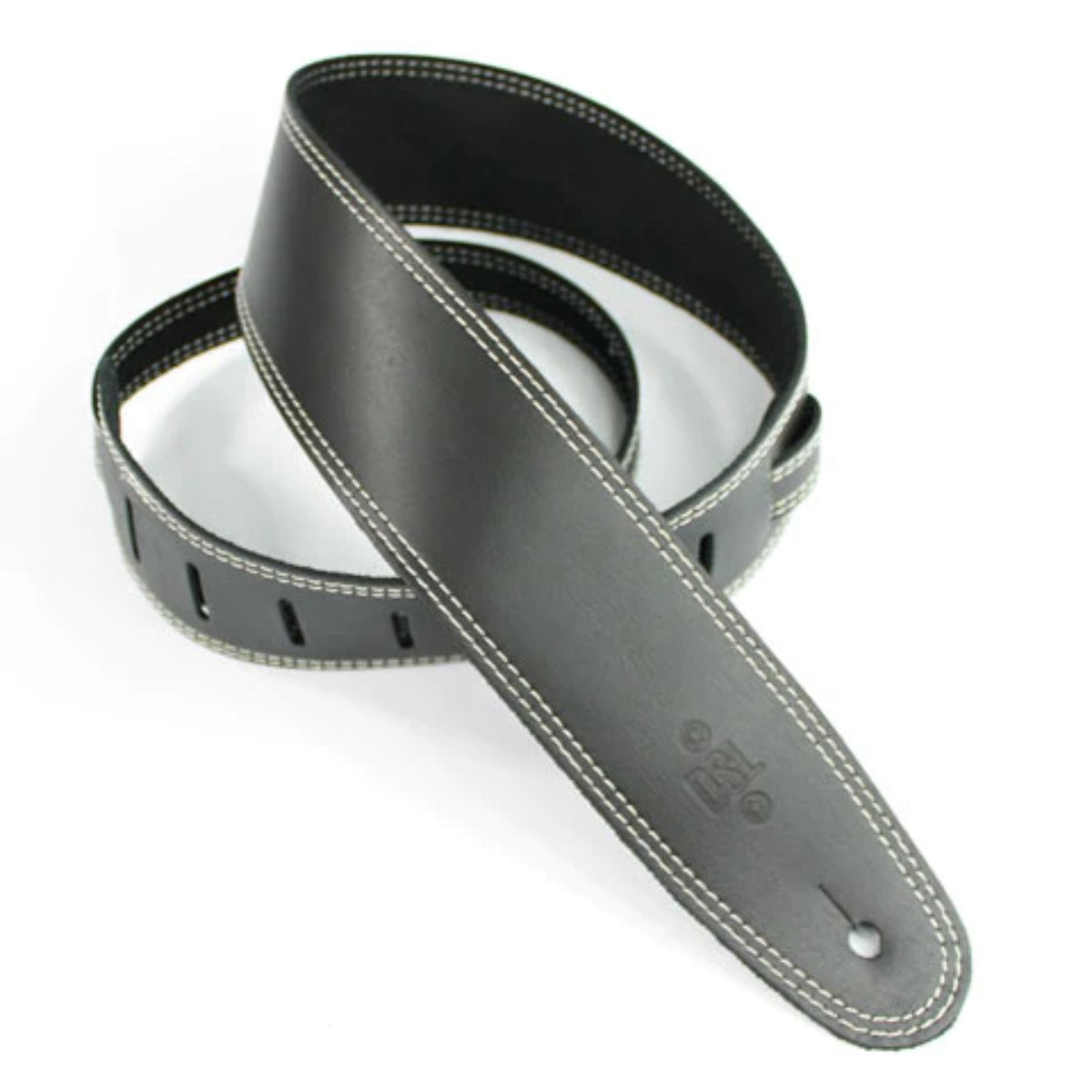 SGE25-15-3 2.5" Leather Strap, Black With Beige