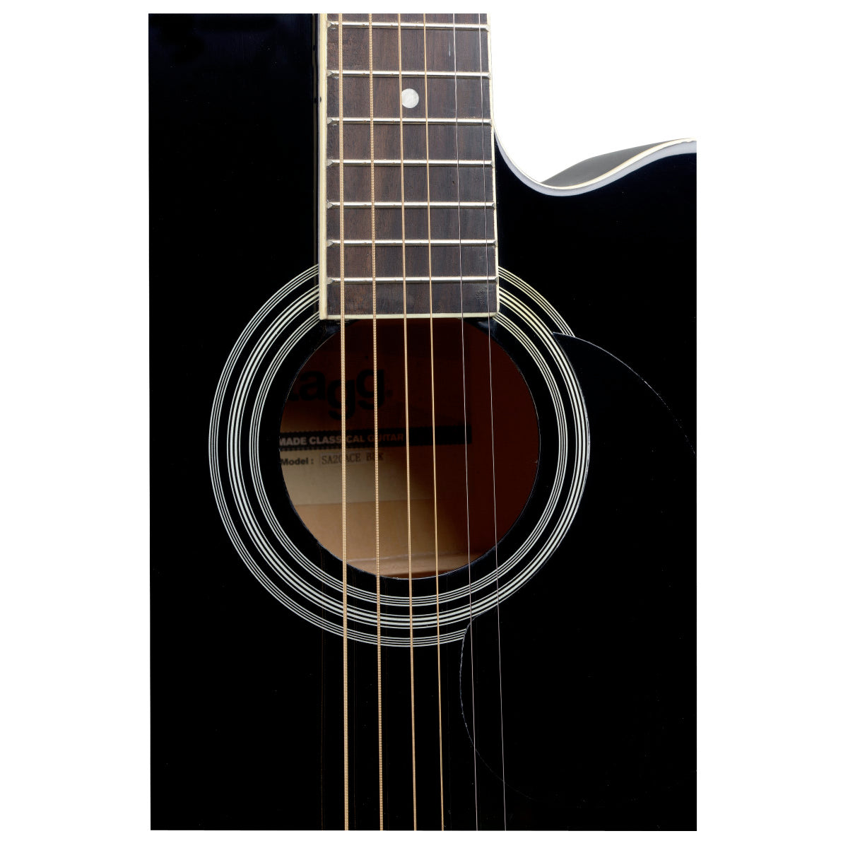 SA20ACE BLK, Electro-Acoustic guitar, Black