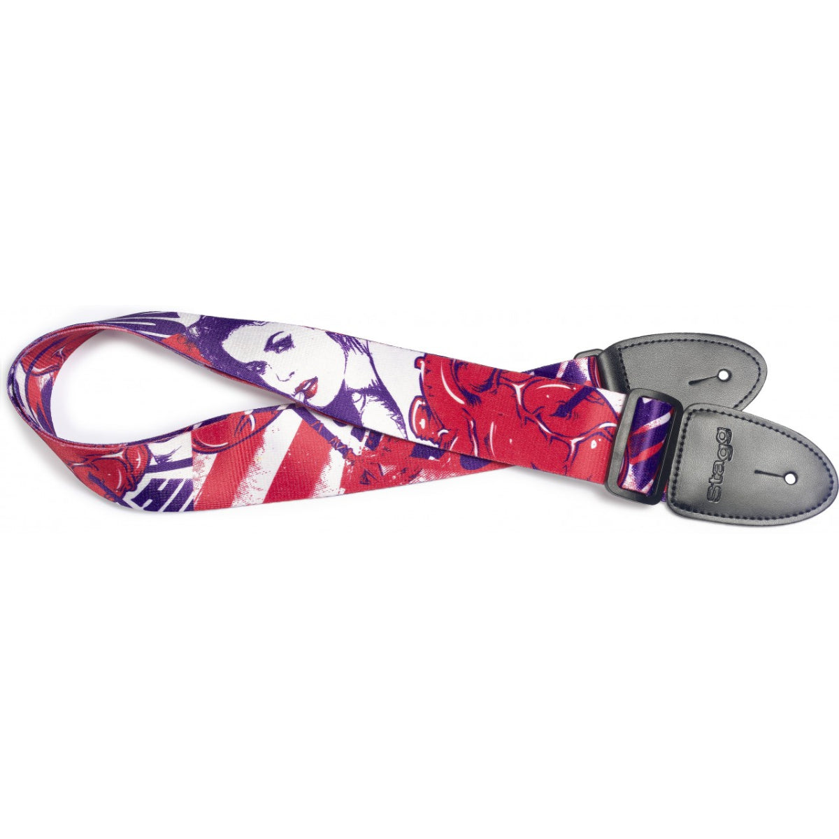 STE POPGIRLRED3 Guitar Strap