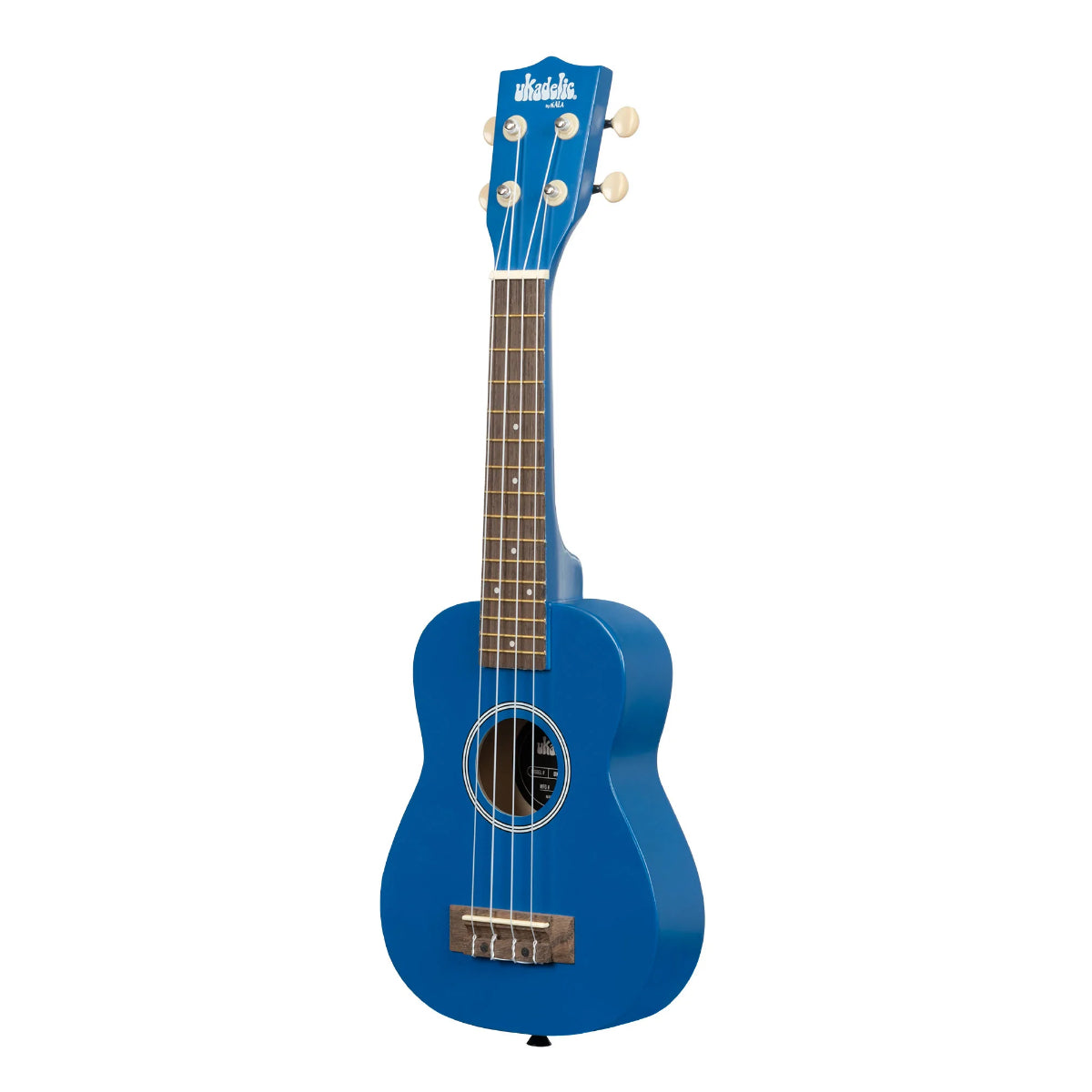 Ukadelic Soprano Ukulele With Aquila Strings & Case, Blue Ink Royal Blue