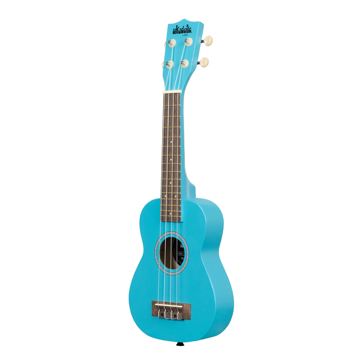 Ukadelic Soprano Ukulele With Aquila Strings & Case, Blue Yonder Sky Blue