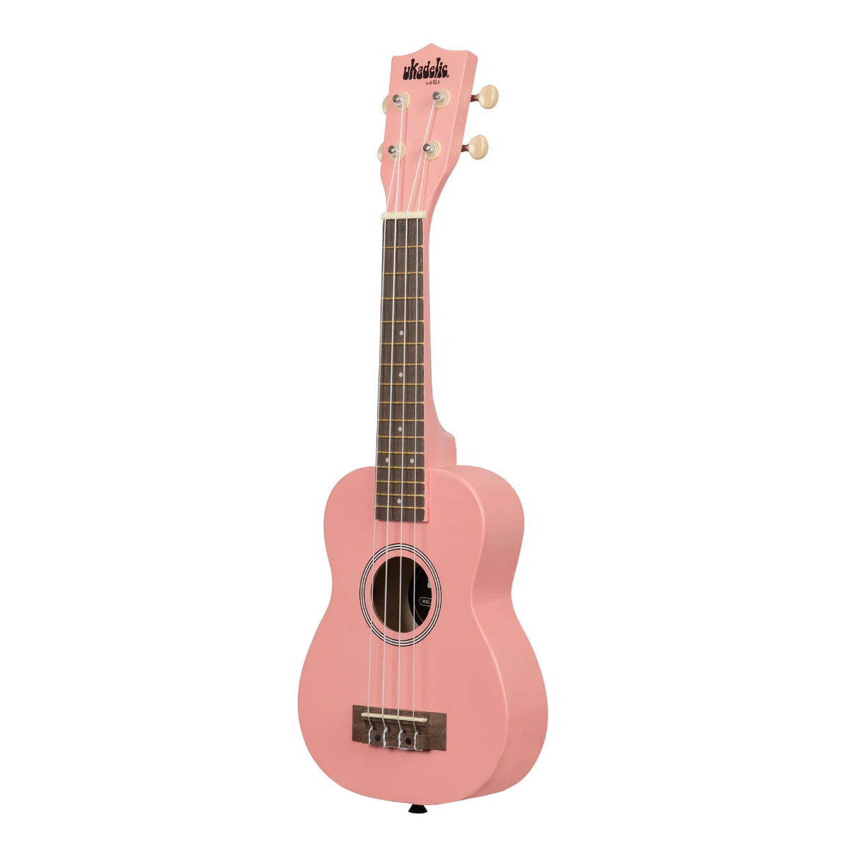 Ukadelic Soprano Ukulele With Aquila Strings & Case, Flamingo Pink