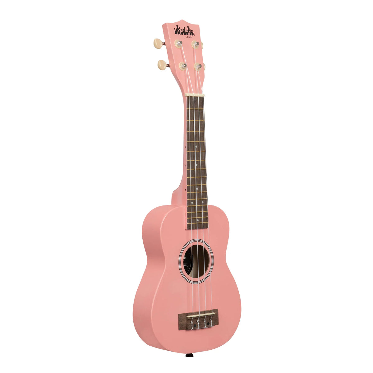 Ukadelic Soprano Ukulele With Aquila Strings & Case, Flamingo Pink