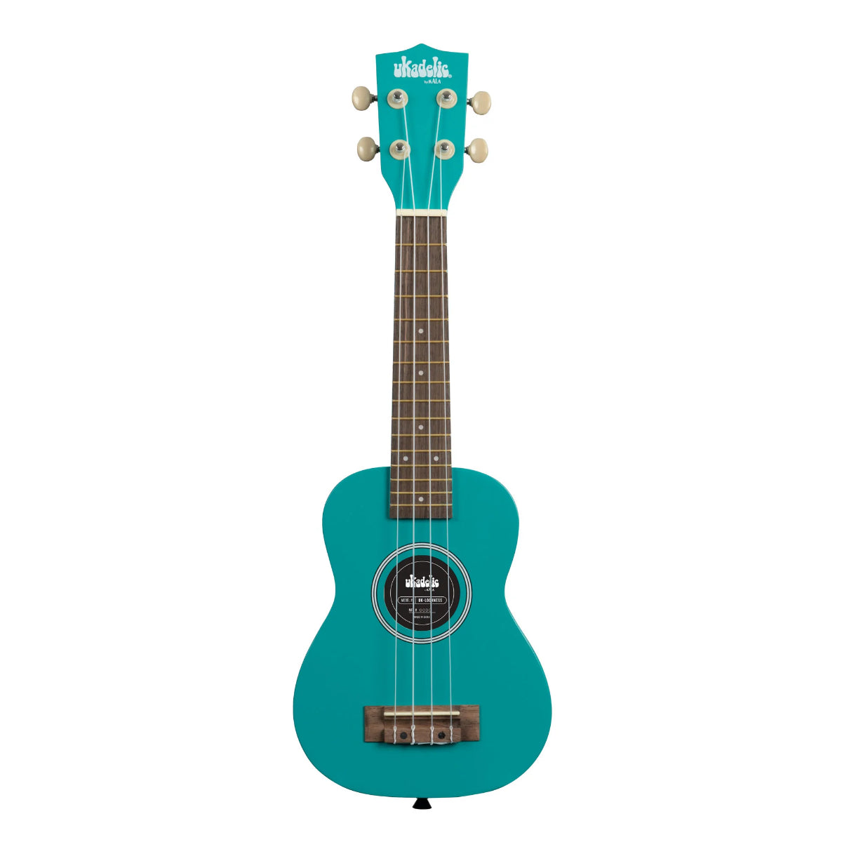 Ukadelic Soprano Ukulele With Aquila Strings & Case, Lochness Teal