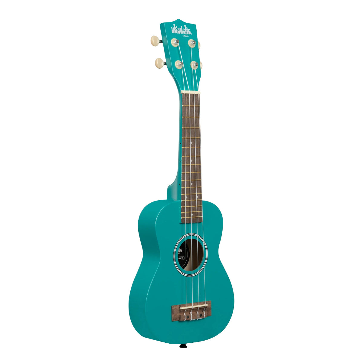 Ukadelic Soprano Ukulele With Aquila Strings & Case, Lochness Teal