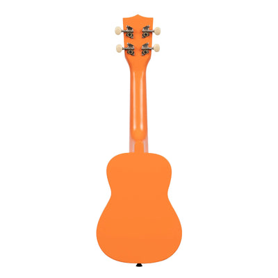 Ukadelic Soprano Ukulele With Aquila Strings & Case, Marmalade Orange