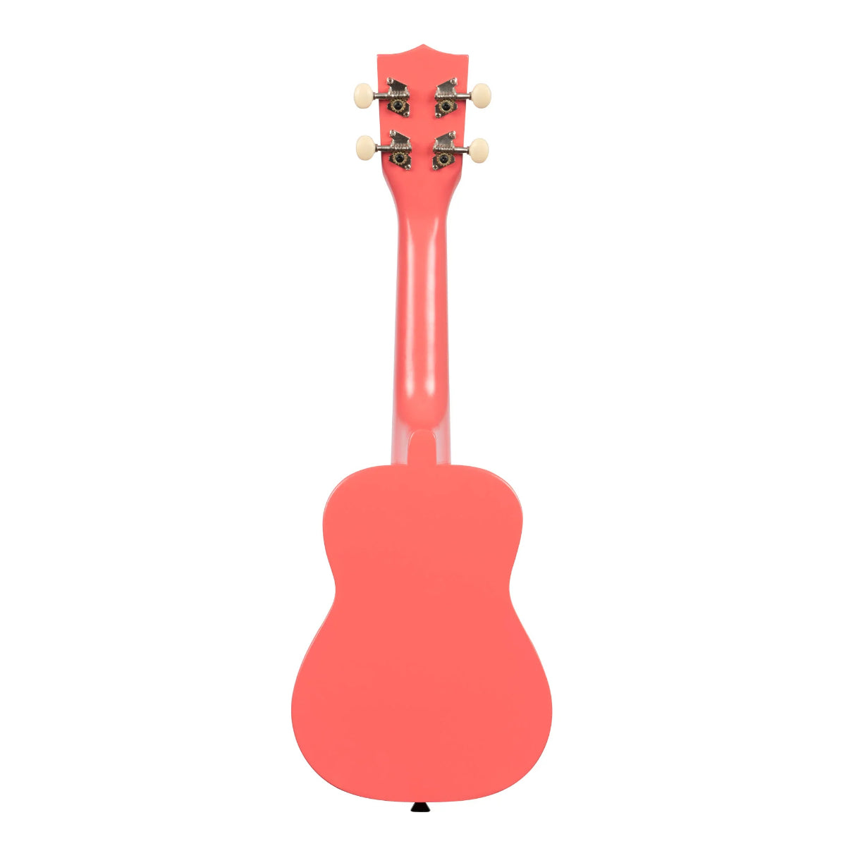 Ukadelic Soprano Ukulele With Aquila Strings & Case, Razzle Dazzle Coral Red