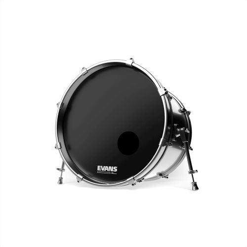 22" EQ3 Resonant Black Front Drum Head with Mic Port