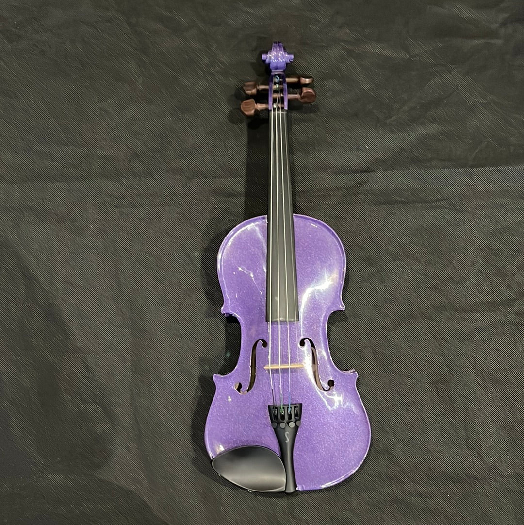 Harlequin Violin Outfit Light Purple, 3/4 Size, used - X38