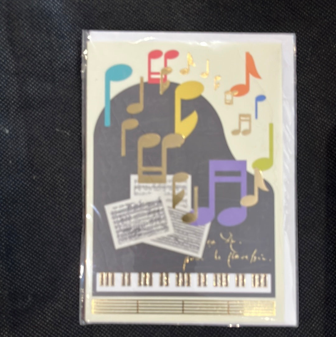 Greetings Card Piano Notes