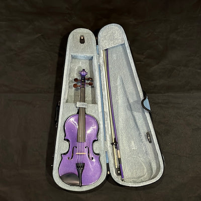 Harlequin Violin Outfit Light Purple, 3/4 Size, used - X38