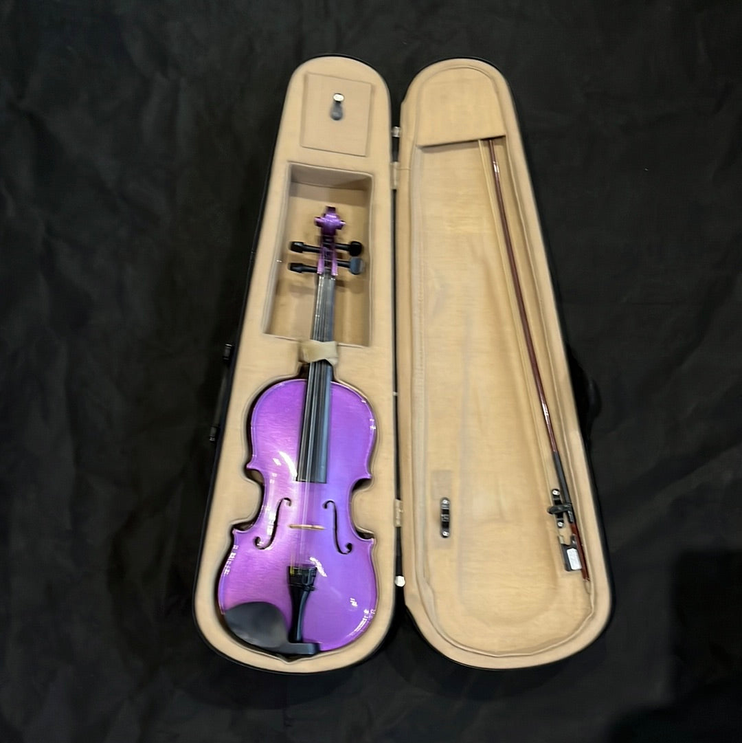 AV31 Purple 3/4 Violin, Used - AA75