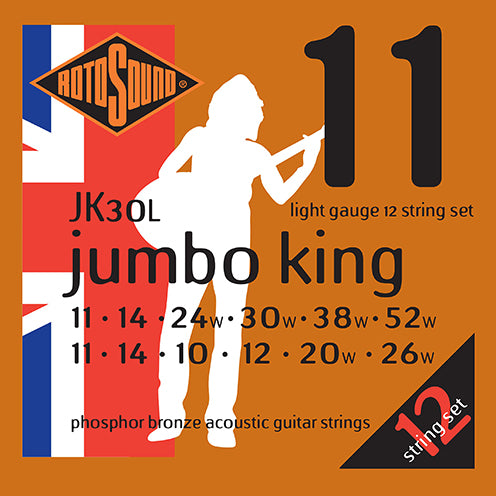 JK30L Jumbo King 11-52 12-String Set Acoustic