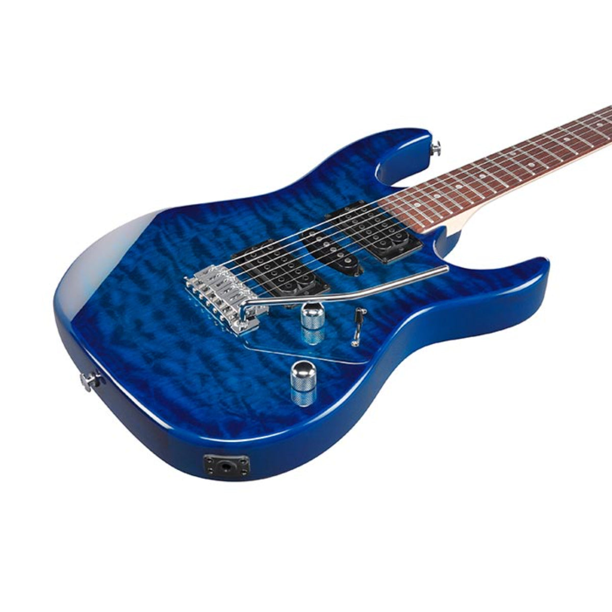 GRX70QA-TBB Quilted Maple Art Grain Top, Trans blue