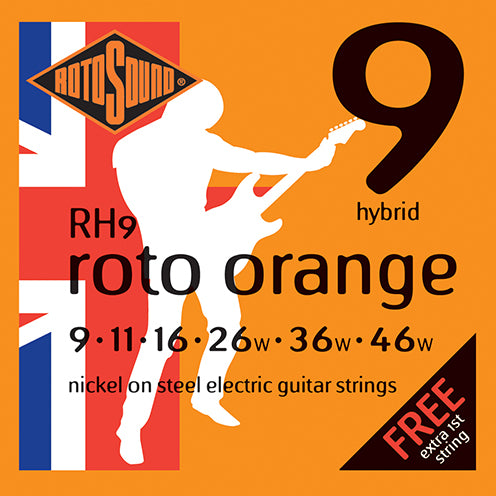 RH9 Roto Oranges 9-46 Electric Guitar Strings