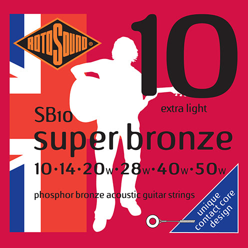 SB10 Super Bronze 10-50 Phosphor Bronze Acoustic Strings
