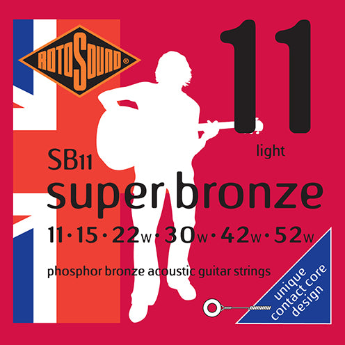 SB11 Super Bronze 11-52 Phosphor Bronze Acoustic Strings